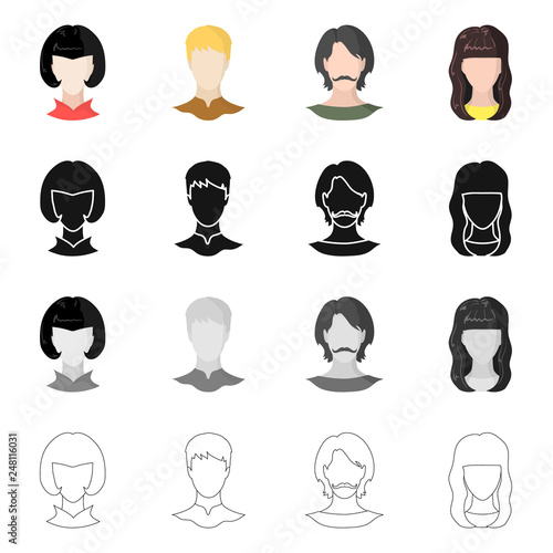 Vector illustration of professional and photo logo. Collection of professional and profile stock symbol for web.