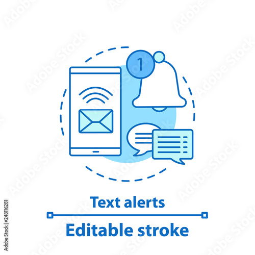 Incoming message concept icon