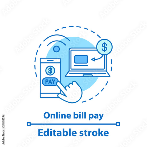 Online bill pay concept icon