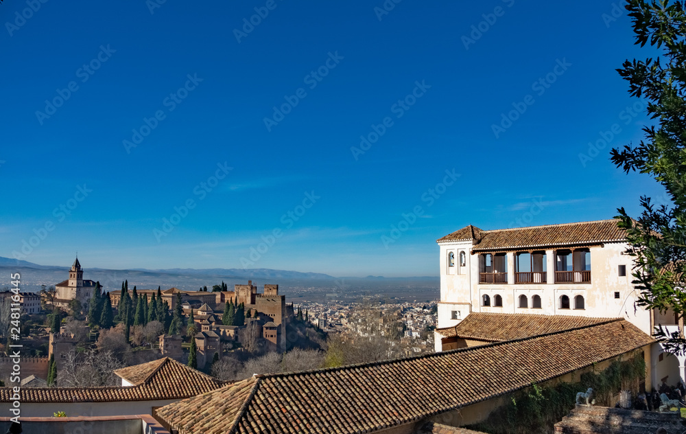 Granada. The fortress and arabic palace complex of Alhambra, Spain