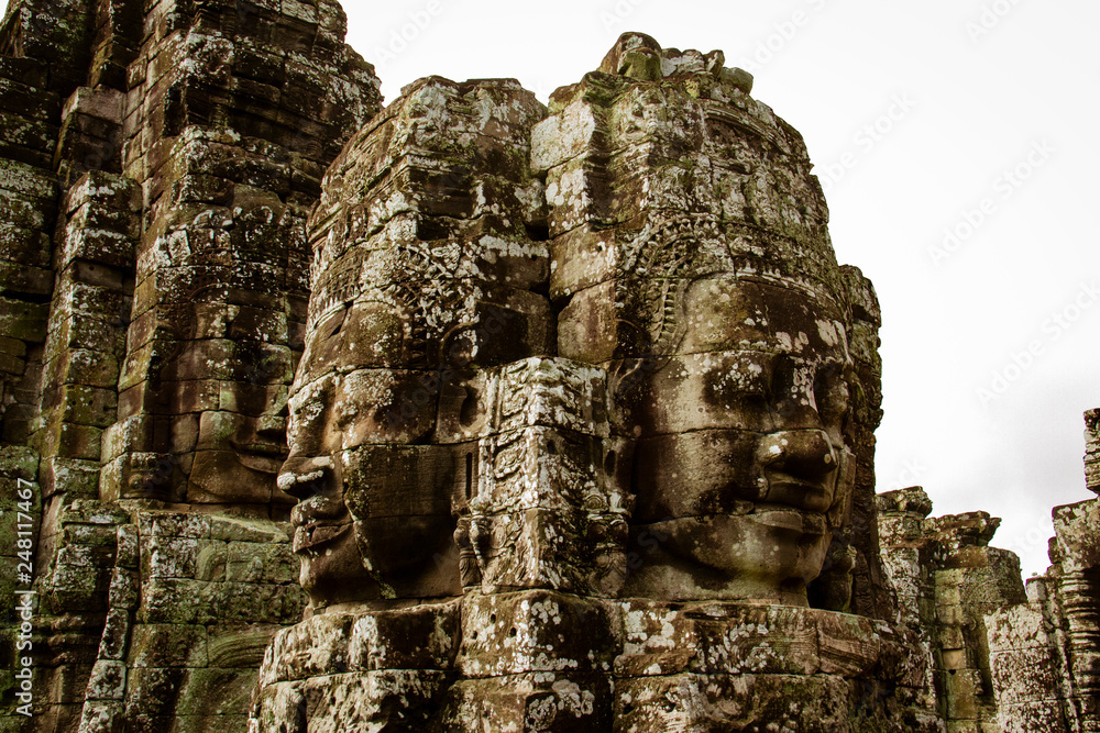 Totem in Angkor Wat in Cambodia