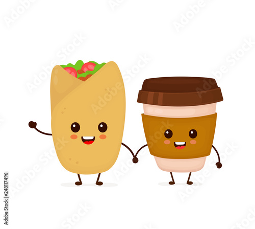 Cute funny smiling happy buritto