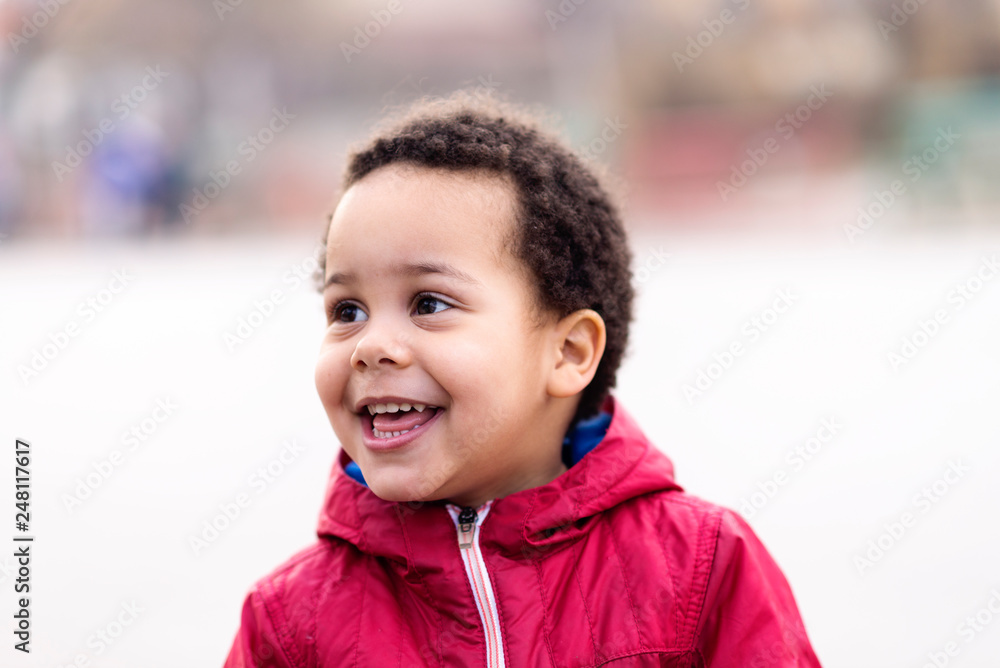 cute Afro american boy laughing, happiness concept cute Afro american boy laughing, happiness concept