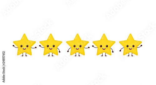 Happy cute smiling funny 5 stars