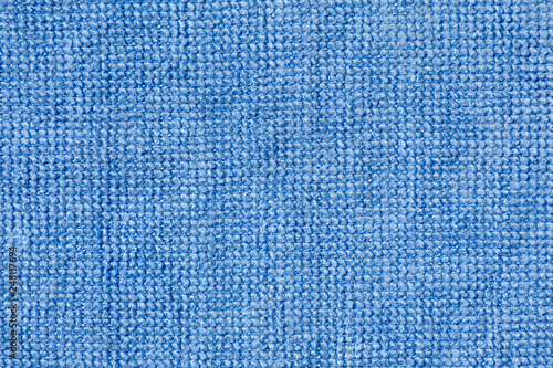 Blue fabric texture - closeup