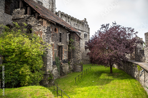  The Gravensteen castle in Ghent, Belgium