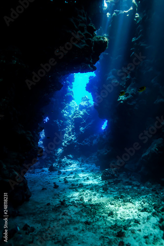 Caves of the Paradise reef at the Red Sea  Egypt