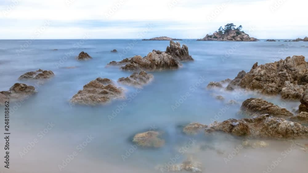 Beach with long exposure taken at time lapse. Panning Beach with long exposure taken at time lapse. Panning
