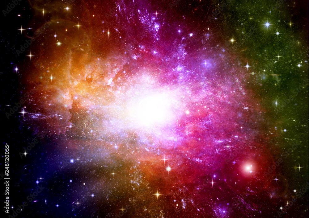 galaxy in a free space