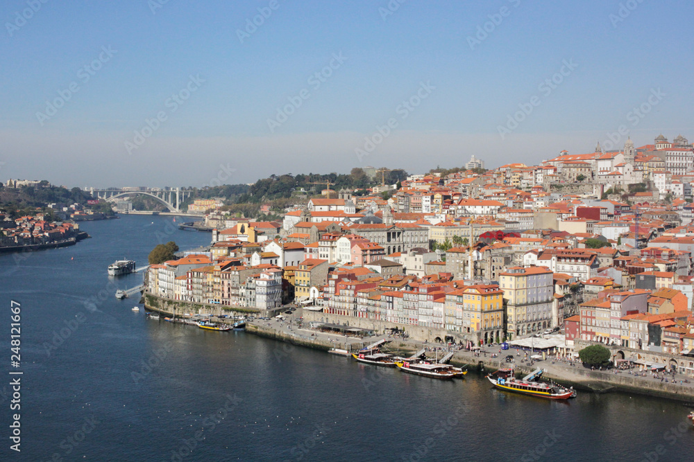 panorama of the old town of Porto