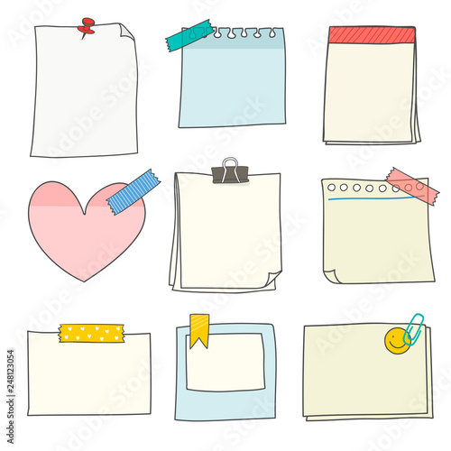 Colorful stationery supplies collection