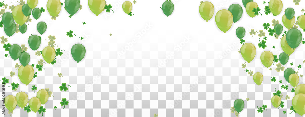 Shamrock and balloons green vector Illustration of a St. Patrick's Day Background Shamrock and balloons green vector Illustration of a St. Patrick's Day Background