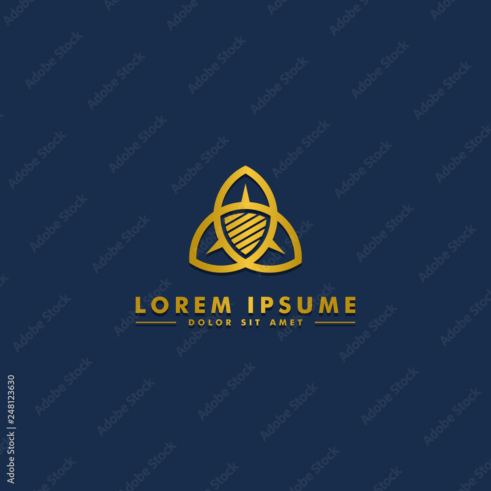 Safety logo template, Abstract shield icon design vector Safety logo template, Abstract shield icon design vector