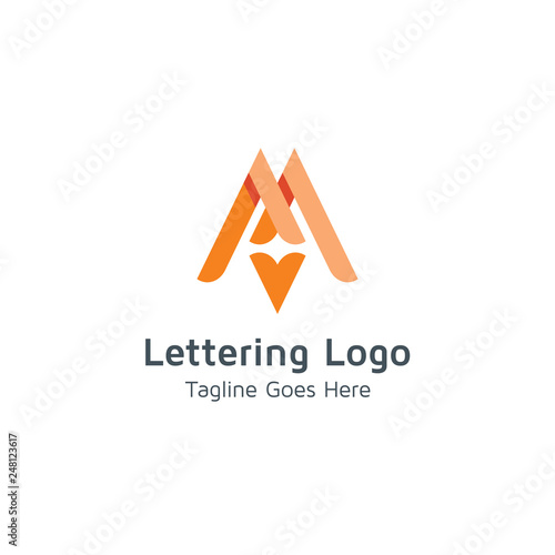 Lettering M Vector