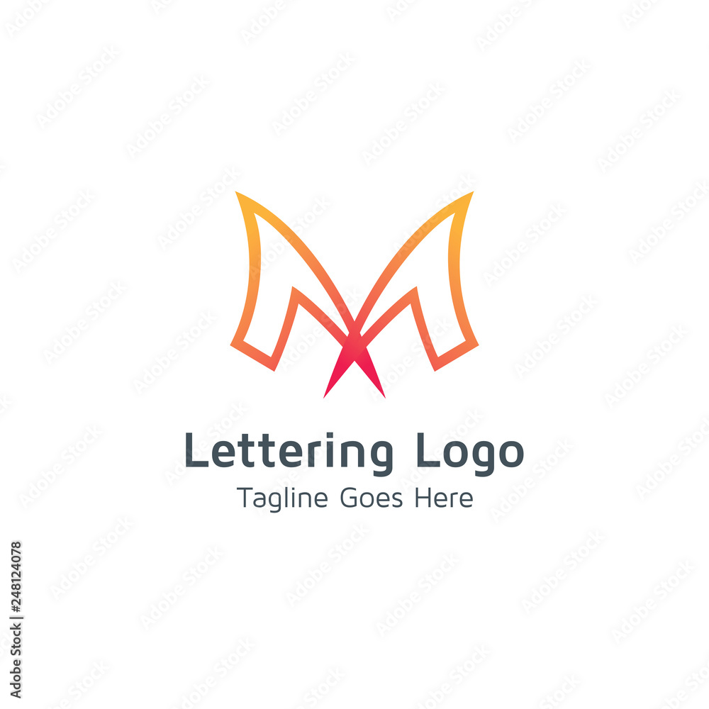 Lettering M Vector Lettering M Vector