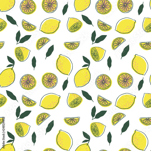 Lemon Juice Illustrated pattern