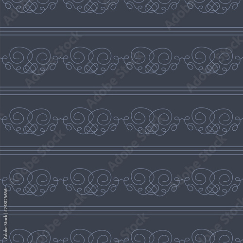 The geometric abstract pattern. Seamless vector background. Dark blue texture.