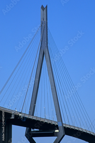 Koehlbrand Bridge, bridge pillar, Hamburg, Germany, Europe © Reise-und Naturfoto