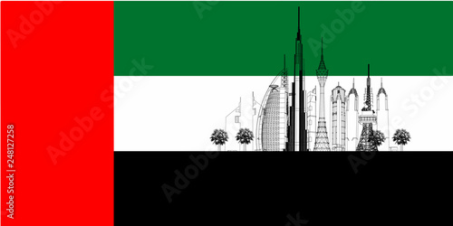 Flag of Dubai, United Arab Emirates