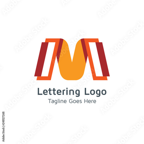 Lettering M Vector