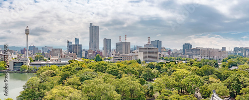 広島城天守からの広島市街地の眺望