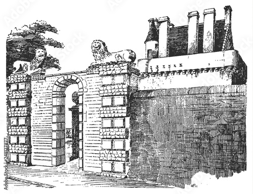 Old castle #sketch #isolated #vector