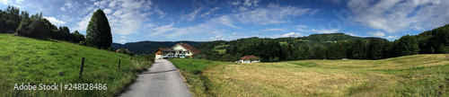 Panoramic view of the mountains at the aulxures sur moselotte