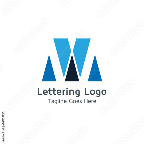 Lettering M Vector