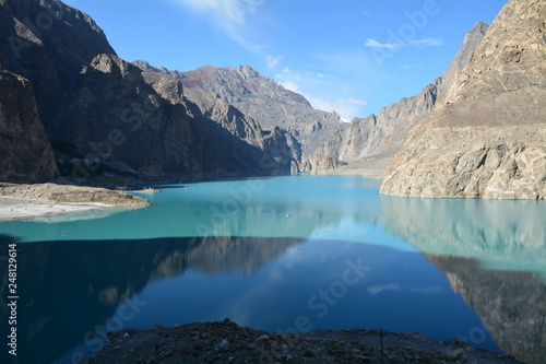 Fototapeta Naklejka Na Ścianę i Meble -  Attaabad lake in the Hunza Gilgit mountains
