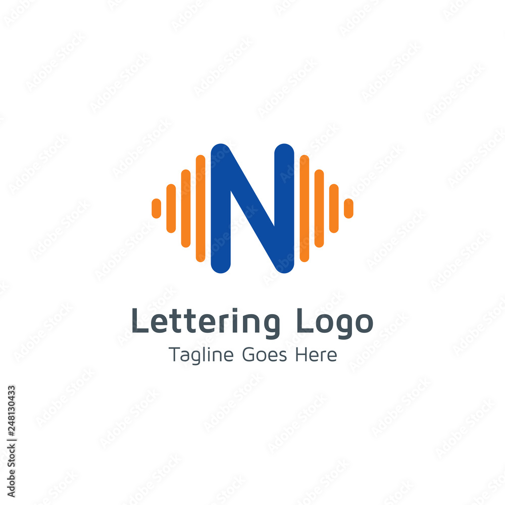 Lettering N Vector Lettering N Vector