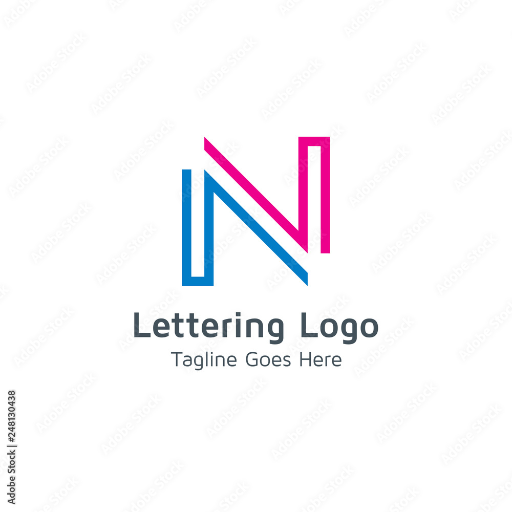 Lettering N Vector Lettering N Vector