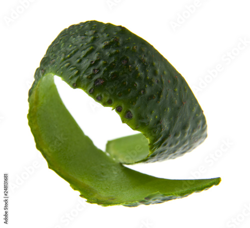 avocado peel isolated on white background photo