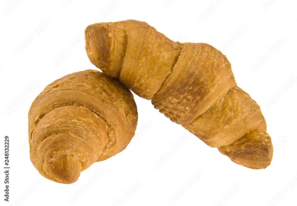 croissants isolated on white background croissants isolated on white background