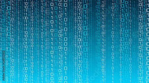Cyberspace computer cloud, random opacity vector numbers