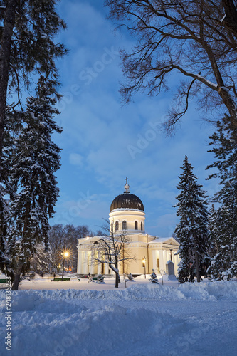 Nativity cathedral in winter season