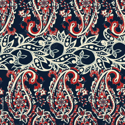 Paisley Ornamental seamless pattern.