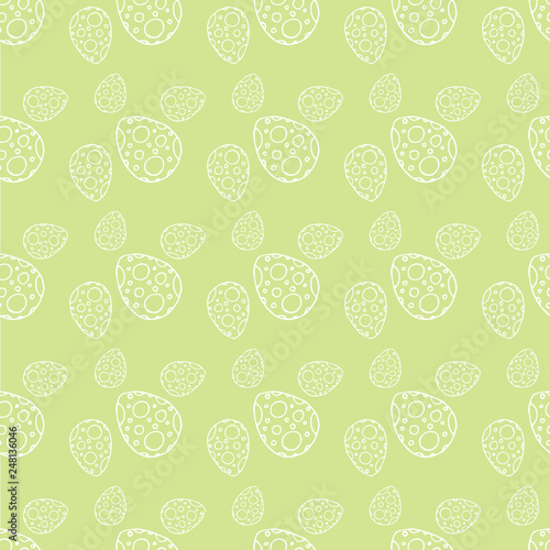 Easter eggs in a circle pattern green
