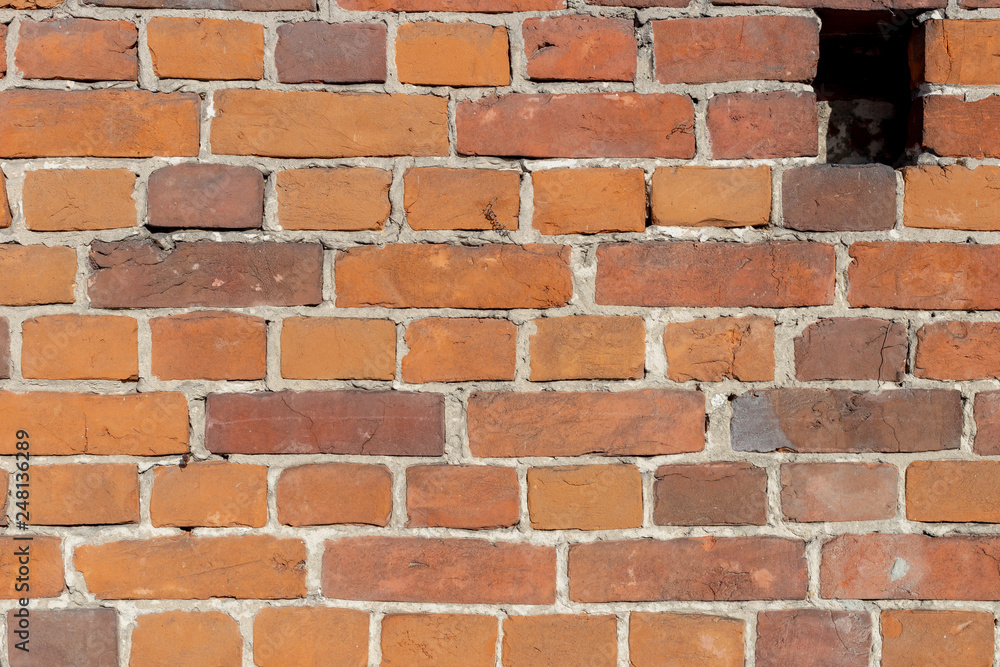 Obraz premium Background of old brick wall pattern texture.