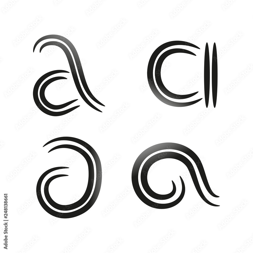 Naklejka premium This a simple initial logos, symbols, and signs