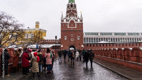 Hyperlapse of a tower of Moscow Kremlin (Russia)