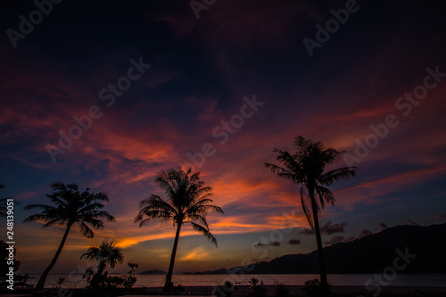 Background twilight Koh Lipe Thailand