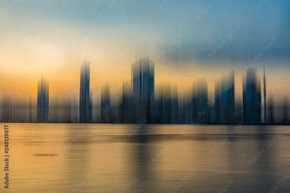 Fototapeta premium abstract city skyline 