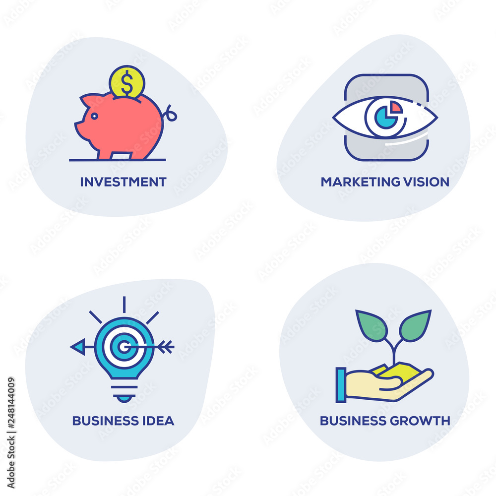 INVESTMENT STRATEGY ICON SET