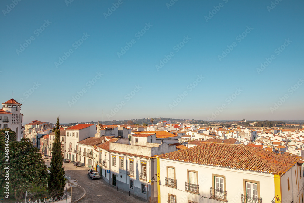 Evora colorful Cityscape  in Alentejo Portugal