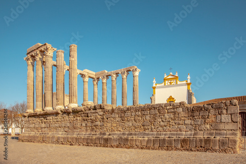 Roman Temple Diana in Evora Portugal Alentejo