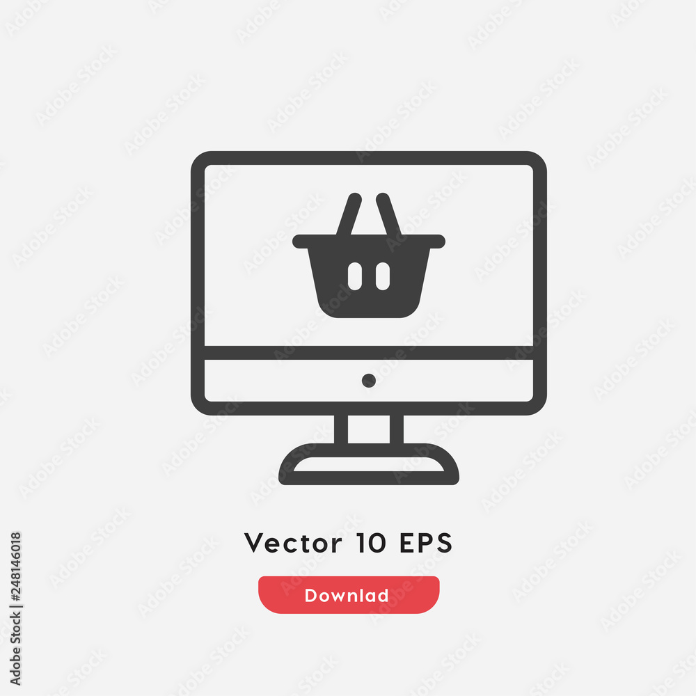online shopping icon vector