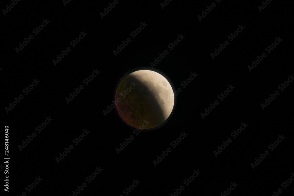 The moon during the eclipse The moon during the eclipse