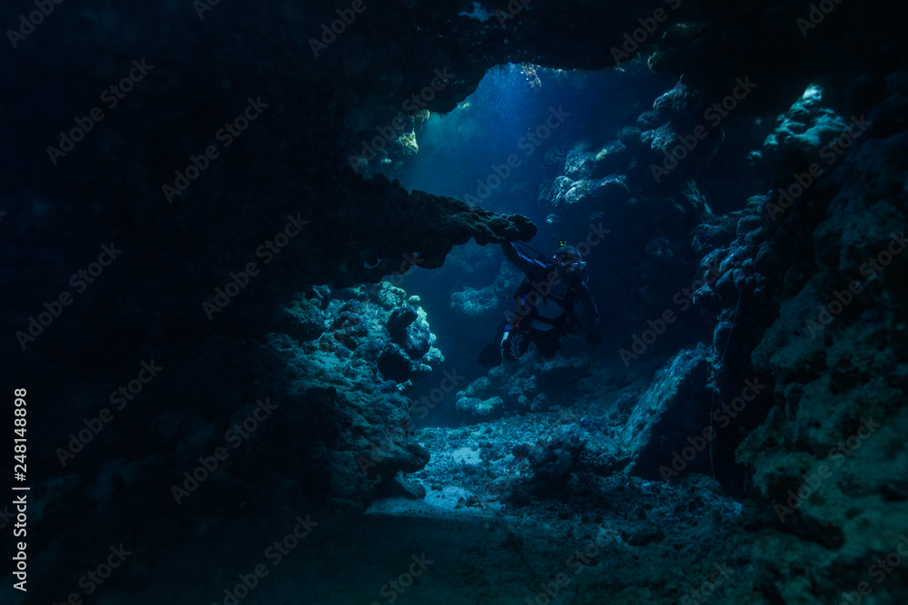 Caves of Claudia Reef at the Red Sea, Egypt Caves of Claudia Reef at the Red Sea, Egypt