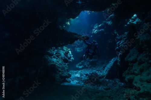 Fototapeta Naklejka Na Ścianę i Meble -  Caves of Claudia Reef at the Red Sea, Egypt