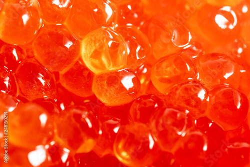 Red caviar as an abstract background
